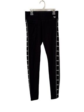 PINK Yoga Graphic Spellout Logo Print Athletic Leggings
